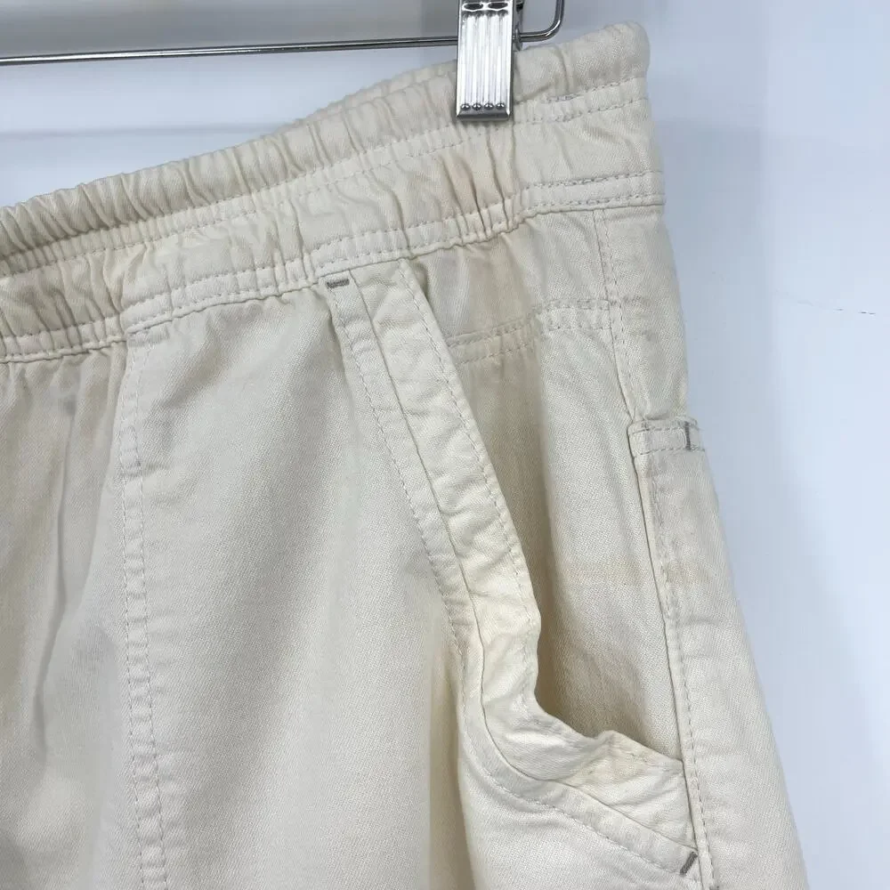We The Free | Easy Peasy Pull-On Jeans in Irie Off White Drawstring Baggy Pant M